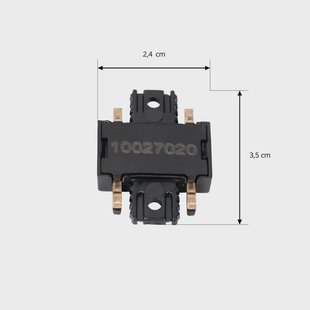 Lindby connector Lumaro, 180°, zwart, kunststof, set van 2