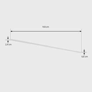 Lindby stroomrail Lumaro, wit, aluminium, lengte 103 cm
