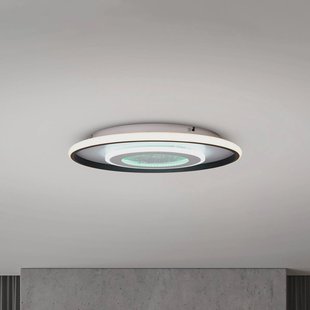 Näve Livana LED plafondlamp, wit/zwart, Ø 50 cm, CCT, dimbaar