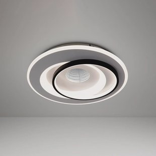 Näve LED plafondlamp Malea. wit/zwart, metaal, Ø 49 cm, CCT