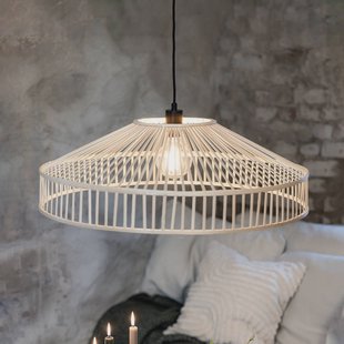 Markslöjd Tapa hanglamp, stekker, naturel, bamboe, Ø 70 cm