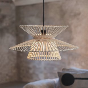 Markslöjd Hanglamp Duplici, naturel, bamboe, Ø 57 cm, E27