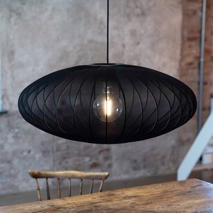 Markslöjd Hanglamp Florence, Ø 75 cm, zwart, nylon