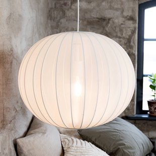 Markslöjd Hanglamp Florence, wit, Ø 50 cm, nylon