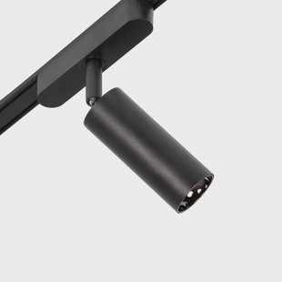 Lindby Railsystem 48V Lumaro, spots, 7-lamps, zwart, Ø 4cm