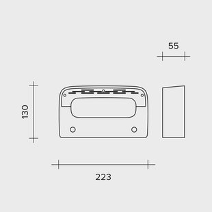 URBAN by Sforzin LED wandlamp Aki, antraciet, aluminium, 23 cm, 3.000 K