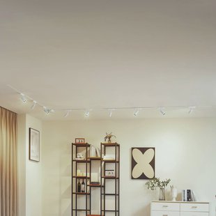 Lindby Railsystem 48V Lumaro, spots, 9-lamps, wit, Ø4cm, 13 cm