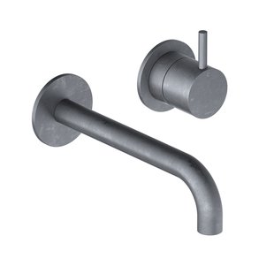 Inbouw Wastafelkraan Hotbath Cobber 18 cm Gebogen Uitloop 1-Hendel Verouderd Ijzer