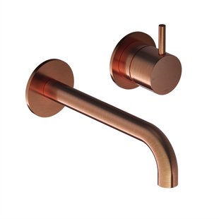 Inbouw Wastafelkraan Hotbath Cobber 18cm Gebogen Uitloop 1-Hendel Geborsteld Koper PVD Inbouw Wastafelkraan Hotbath Cobber 18cm Gebogen Uitloop 1-Hendel Geborsteld Koper PVD