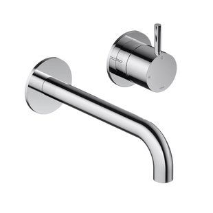 Inbouw Wastafelkraan Hotbath Cobber 18 cm Gebogen Uitloop 1-Hendel Chroom