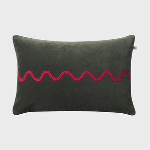 Chhatwal & Jonsson Natu kussenhoes 40x60 cm Forest green-red