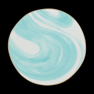 URBAN NATURE CULTURE Good Morning bord 17 cm wit Valuri emerald green