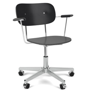 Audo Copenhagen Co Task Bureaustoel Zwart Eiken/aluminium