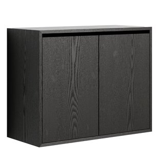 New Works New Works Tall Wandkast Met Deuren Zwart Essenhout