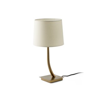 Faro Rem - tafellamp - Ø 25 x 57 cm - brons en beige