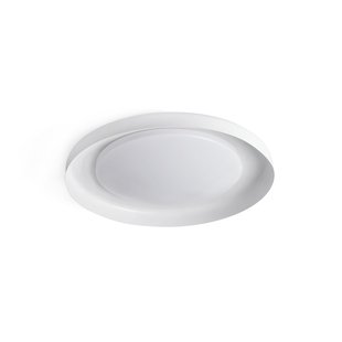 Faro Dolme - plafondverlichting - Ø 40 x 7 cm - 24W LED incl. - mat wit