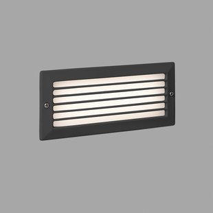 Faro Stripe III - inbouw wandverlichting - 23,3 x 7,7 x 10 cm - 5W LED incl. - IP54 - donkergrijs