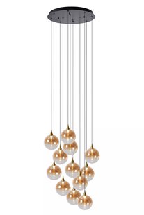 Lucide Gisela - hanglamp - Ø 61 x 326 cm - 12 x 3,6W  dimbare LED incl. - amber