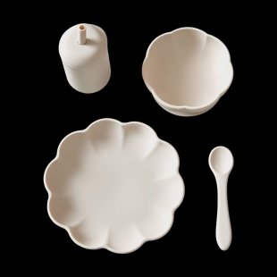 Jack o Juno Little Poppy kinderservies 4-delig Cream