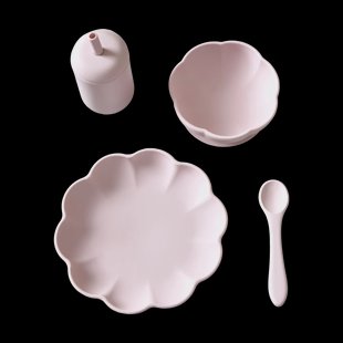 Jack o Juno Little Poppy kinderservies 4-delig Light pink