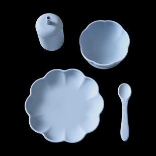 Jack o Juno Little Poppy kinderservies 4-delig Pale blue