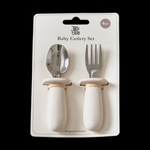 Jack o Juno baby bestekset 2-delig Cream