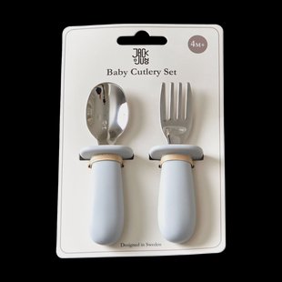 Jack o Juno baby bestekset 2-delig Glacier grey