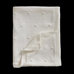 Jack o Juno Bubble gebreide babydeken 80x100 cm Pearl