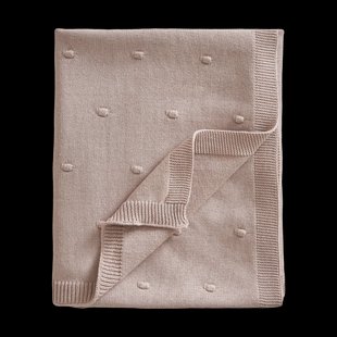 Jack o Juno Bubble gebreide babydeken 80x100 cm Dusty pink