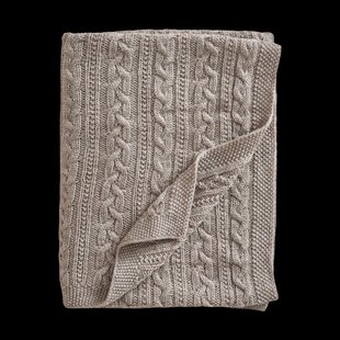 Jack o Juno Babydeken gebreid merinowol 80x100 cm Oatmeal