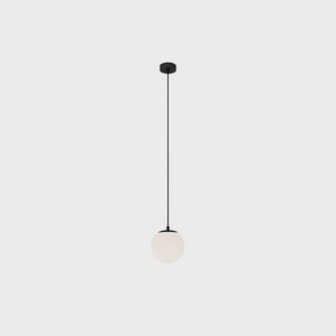 Lucande hanglamp Bidolo, zwart, glas, Ø 15 cm, IP44