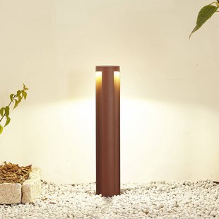 Lucande LED tuinpadverlichting Raiku, roestkleurig, aluminium, 65 cm