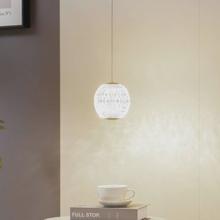 Lucande hanglamp Ismenia, 1-lamp, messing, acryl