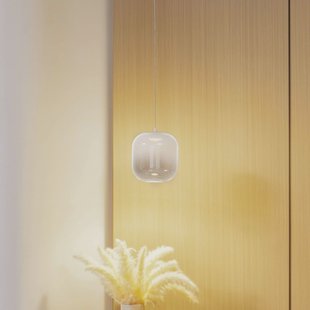 Lucande hanglamp Avelina, Ø 14cm, 1-lamp, zwart