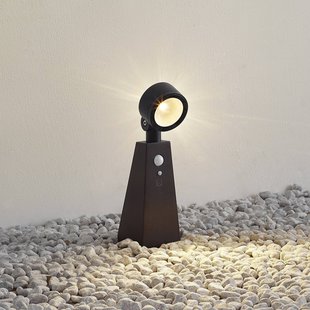 Lindby LED spot Raide, sensor, zwart, aluminium