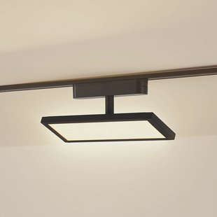 Lindby LED paneel 48V Lumaro, zwart, aluminium, lengte 20cm, dimbaar