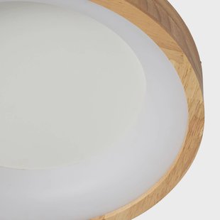 Lucande LED plafondlamp Samvel, Ø 40 cm, hout