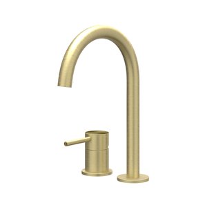 Wastafelkraan IVY Concord Coldstart 2-gats RVS316 Geborsteld Mat Goud PVD