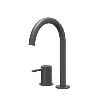 Wastafelkraan IVY Concord Coldstart 2-gats RVS316 Geborsteld Carbon Black PVD