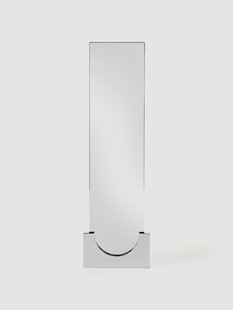 Rechthoekige vloerspiegel Finn met metalen voet