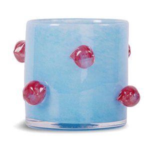 Byon Arlo kaarsenhouder XS Ø10 cm Lichtblauw-bordeauxrood