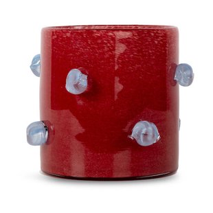 Byon Arlo kaarsenhouder M Ø15 cm Bordeauxrood-lichtblauw