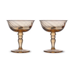 Byon Opacity Italiaanse champagnecoupe 15 cl 2-pack Perzik