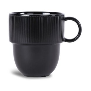 Sagaform Inka kop met oor 27 cl Zwart Sagaform Inka kop met oor 27 cl Zwart