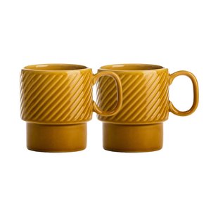 Sagaform Coffee & More koffiemok 2-pack Geel Sagaform Coffee & More koffiemok 2-pack Geel