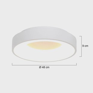 Steinhauer Ringlede LED plafondlamp, 2.700 K, Ø 48 cm, wit, metaal
