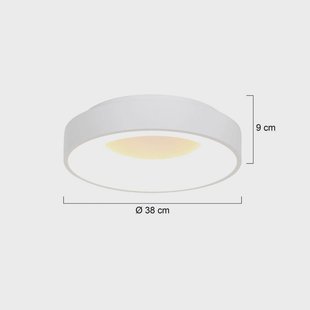 Steinhauer Ringlede LED plafondlamp, 2.700 K, Ø 38 cm, wit, metaal