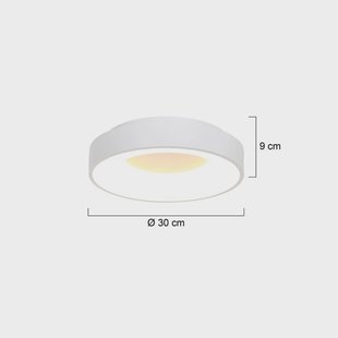 Steinhauer Ringlede LED plafondlamp, 2.700 K, Ø 30 cm, wit, metaal