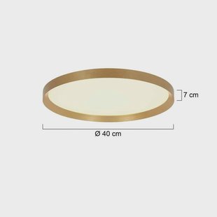 Steinhauer Flady LED plafondlamp, goudkleurig, Ø 40 cm direct/indirect