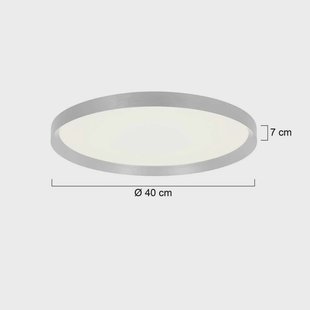 Steinhauer Flady plafondlamp, staal, Ø 40 cm, direct/indirect